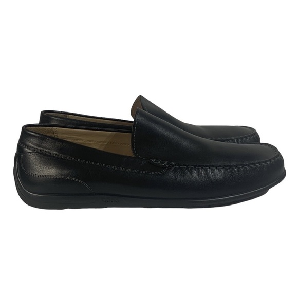- ECCO Classic Black Moccasin 2.0 Leather Loafers Slip-on Timeless - Picture 5 of 11